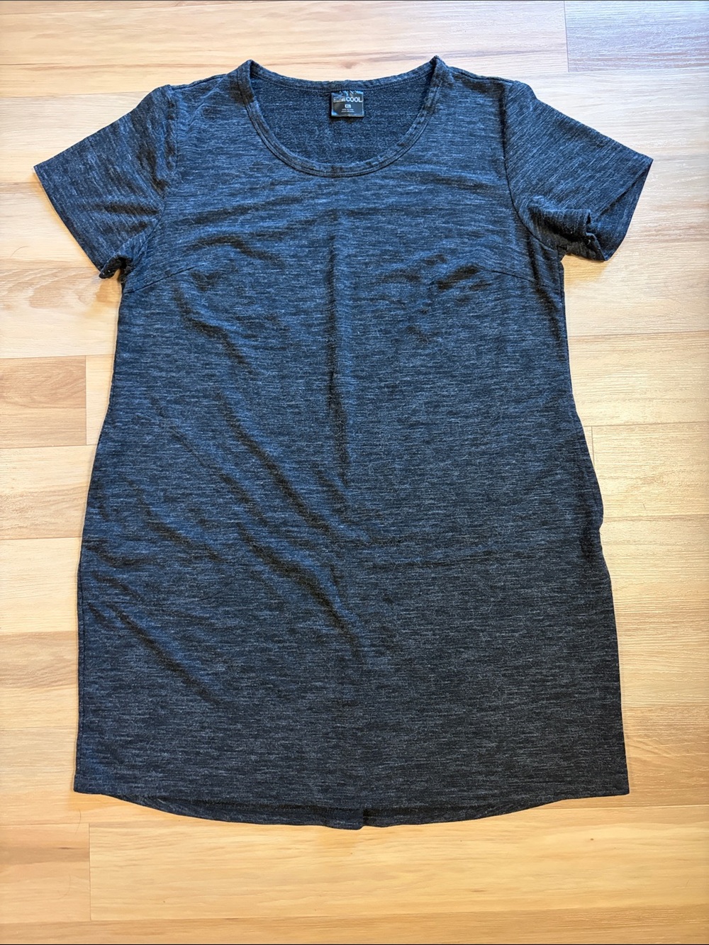 32 Degrees Heather Charcoal Short Sleeve Tee Dress